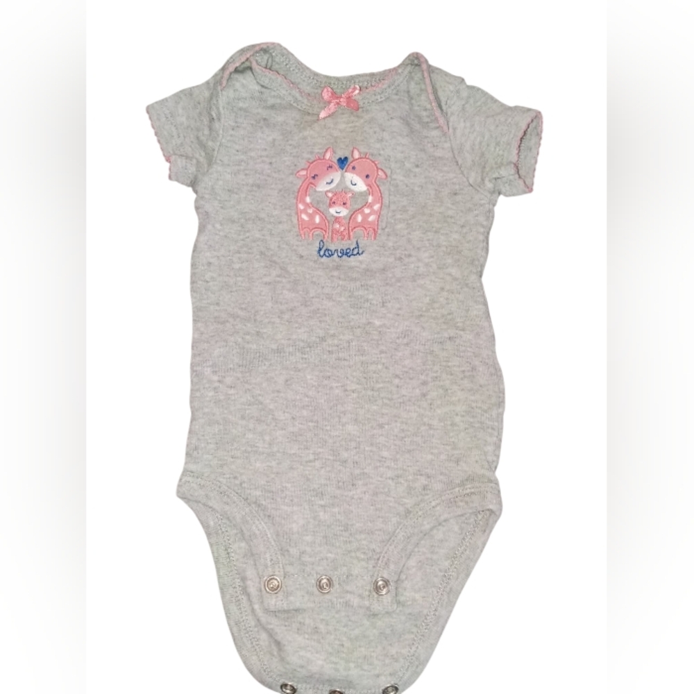 Child of Mine 0-3m Infant Girls One Piece Giraffe Bodysuit Animal Onesie